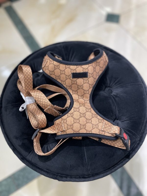 Набір Стиль класу Gucci шлея+повідець (тканина)