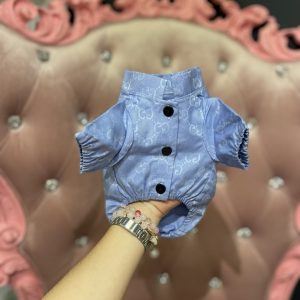 Рубашка синя Стиль класу Gucci