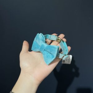 Нашийник велюр блакитний