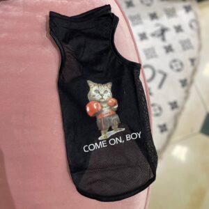 Футболка чорна з котиком L