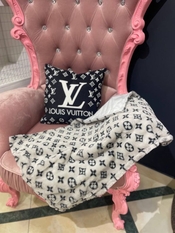 Ковдра Стиль класу Louis Vuitton сіра з підкладкою - Лежанки - uPet Shop Інтернет-магазин зоотоварів — преміум одяг та аксесуари для ваших улюбленців, собак та котів