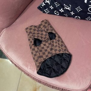 Жилетка Стиль класу люкс без капюшона коричнева - Жилетки - uPet Shop магазин зоотоварів - преміум одяг та аксесуари для ваших улюбленців, собак та котів