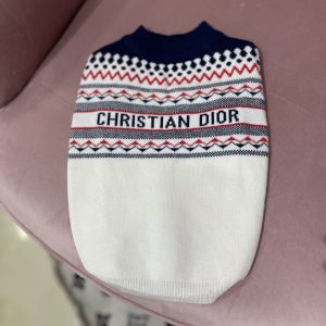 Светр Стиль класу Christian Dior білий з синім - Светри - uPet Shop Інтернет-магазин зоотоварів — преміум одяг та аксесуари для ваших улюбленців, собак та котів