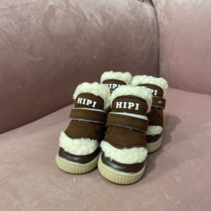 Взуття коричневе з міхом 3Р - Взуття на зимку - uPet Shop Інтернет-магазин зоотоварів — преміум одяг та аксесуари для ваших улюбленців, собак та котів