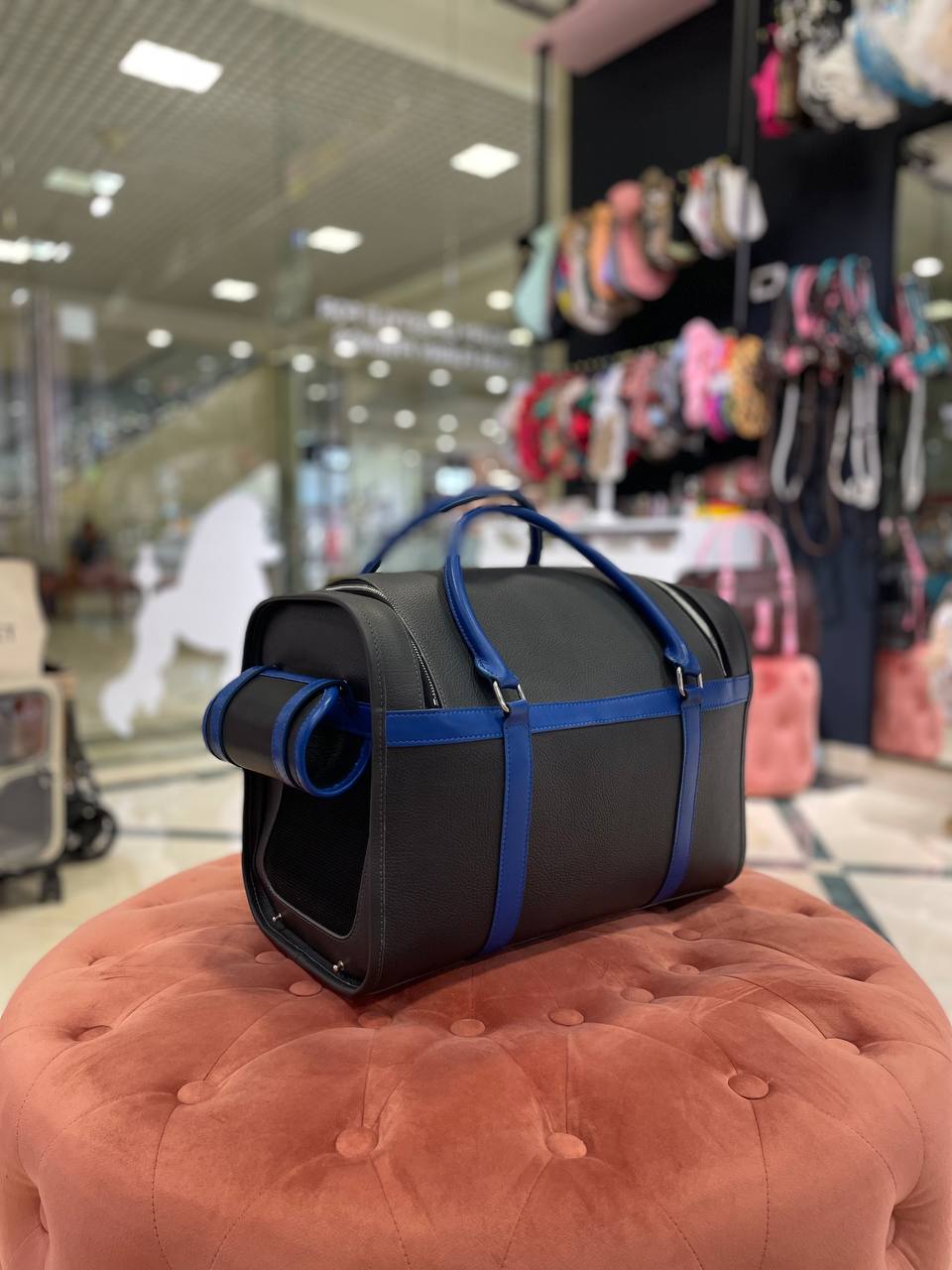 Сумка-переноска для собак та котів шкіряна сіра - Сумки і коляски - uPet Shop магазин зоотоварів - преміум одяг та аксесуари для ваших улюбленців, собак та котів