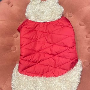 Куртка червона з міхом - Куртки - uPet Shop магазин зоотоварів - преміум одяг та аксесуари для ваших улюбленців, собак та котів
